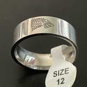 8mm game of thrones direwolf ring size 12